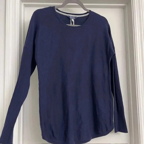 Joules Knitwear Navy Sweater Racing Stripes Sz 8 - Picture 3 of 6